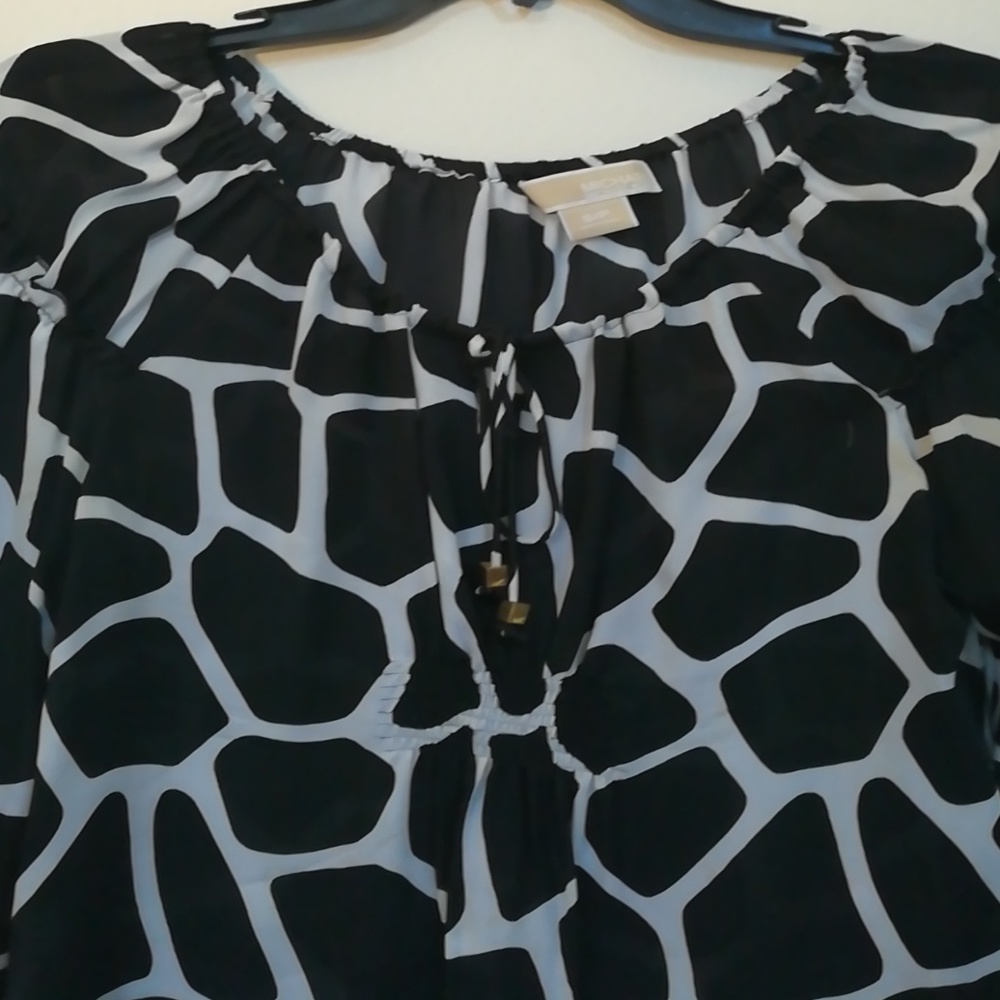 KORS Michael Kors Black and White Blouse